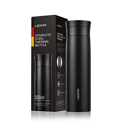 Leidfor Vacuum Insulated Water Bottle 18/8 Stainless Steel Coffee Travel Mug Double Wall Insulation Thermal Flask Leakproof Lid 16-Ounce Red Leidfor Vacuum Insulated Water Bottle 18/8 Stainless Steel Coffee Travel Mug Double Wall Insulation Thermal Flask Leakproof Lid 16-Ounce Red